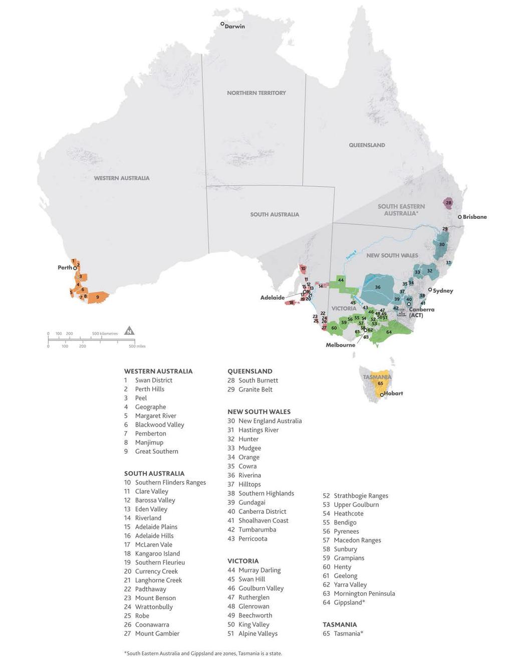 56. Map of Australia s 65 wine regions