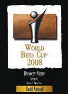 Beer Cup Champion Brewery and Brewmaster Mid-Size Brewing Company (15,001 6,000,000 barrels or 17,601-7,040,000 hliters per year) World Beer Cup Champion Brewery and