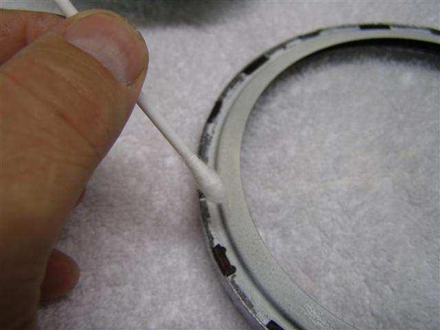 the edge of the housing and on the bezel