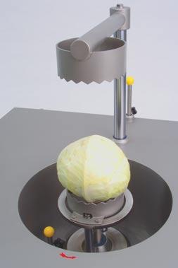for cabbage processing Mode of operation Accessories CAP 68: The CAP 68 is suitable for the processing of whole head cabbage up
