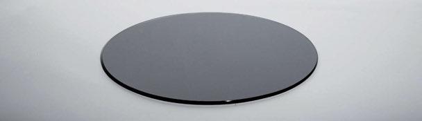 5 cm buffet platter Curve 45 hardened glass, dark grey, curved shape, edges item l