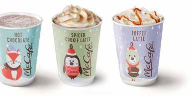 Promotional Spiced Cookie Latte Available from 9 November 2016 Coffee: 100% Roasted Coffee Beans, Water. Made using 100% Arabica coffee beans grown on Rainforest Alliance Certified farms.