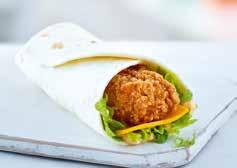 Main Menu Spicy Chicken Snack Wrap Tortilla Wrap: EITHER: WHEAT Flour (67%), Water, Stabilisers (Glycerol, Sodium Carboxy Methyl Cellulose), Rapeseed Oil, Raising Agents (Diphosphates, Calcium