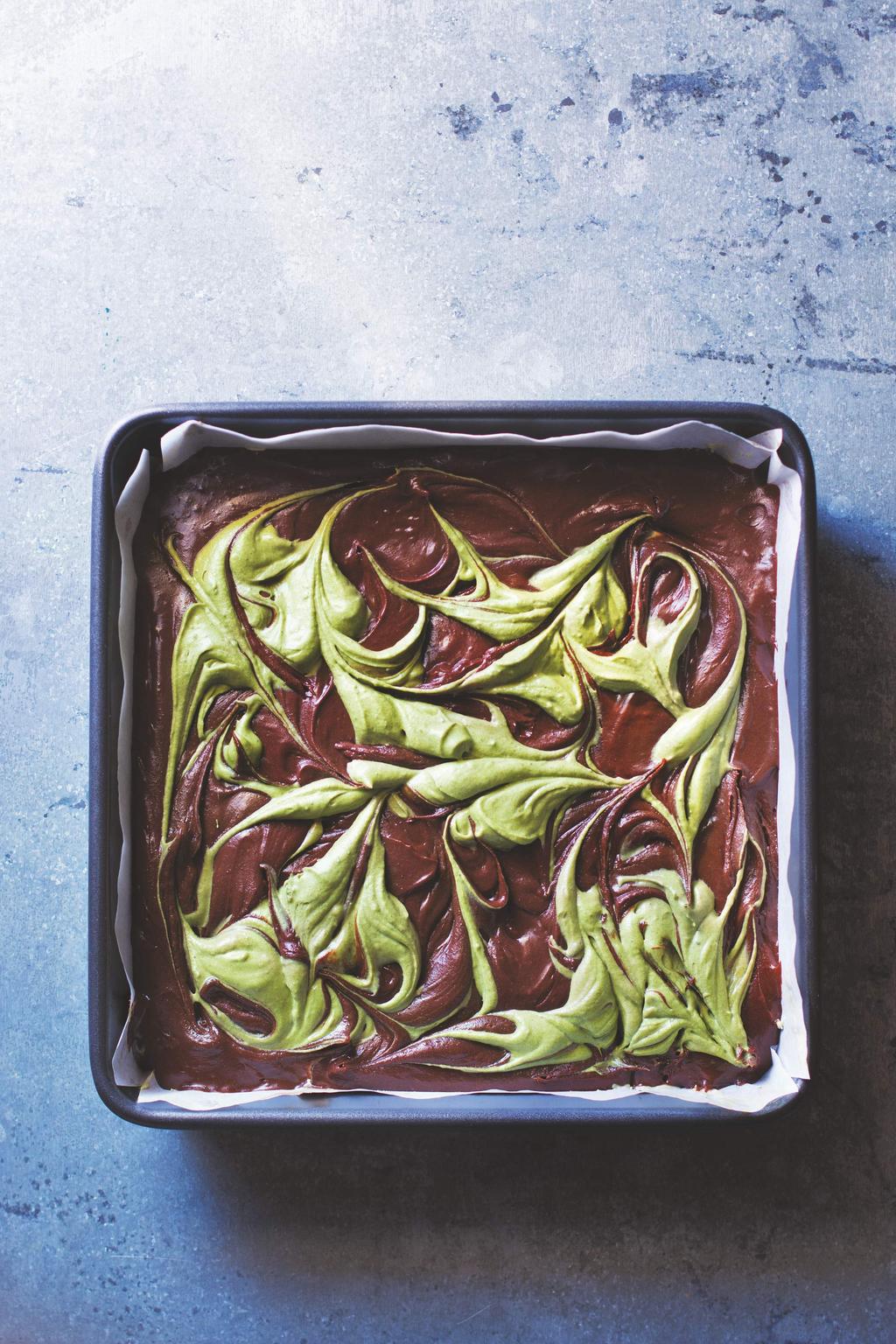 MATCHA BROWNIES 25 MINS 1 HOUR 14 BROWNIES - 1 cup of walnuts (or choice of your own) - ½ cup of almond butter - ½ cup of maple syrup - 6 pitted dates - ½ cup of slendertoxtea cocoa powder - 1 tsp