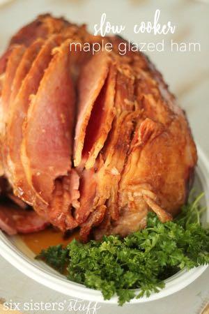 DAY 2 HEALTHY PLAN SLOW COOKER MAPLE GLAZED HAM M A I N D I S H Serves: 10 Prep Time: 6 Minutes Cook Time: 6 Hours Calories: 243 Fat: 8 Carbohydrates: 28.