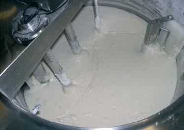 The ph is monitored continuously by a probe that constantly measures the acidity of the dough,