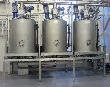 A series of equipment provides the mechanical and thermal energy for preparing the yeast - dissolving, maturing and maintaining the same.