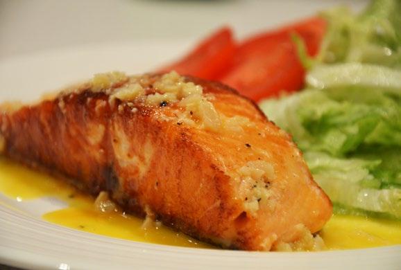 Momentum Phase Recipes Grilled Salmon with Lime Butter Sauce 4 x 140g (5oz) salmon fillets 1 tsp. finely grated fresh lime zest Lime Butter Sauce: 1 large garlic clove, chopped 2 tbsp.