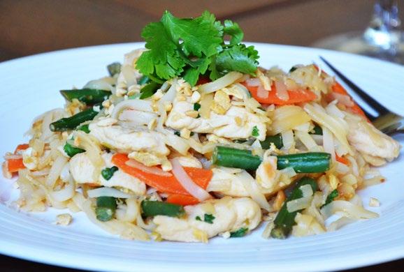Momentum Phase Recipes Pad Thai 150g (5oz) dry thick rice noodles 3 spring onions, white section thinly sliced 1/4 cup lime juice 2 tbsp. fish sauce 2 tsp.