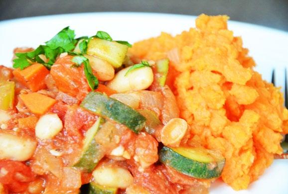 Vegetarian Recipes - All Phases Cannellini Bean Stew with Sweet Potato Mash 1 onion, chopped 2 cloves garlic, crushed 2 carrot, chopped 2 celery stalks, chopped 2 x 400g (14oz) cans diced tomato 2
