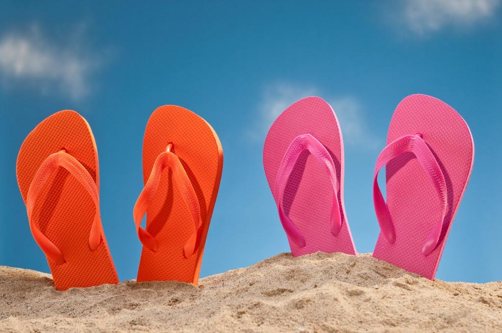 It s a Guests bring their favorite flip flops for some