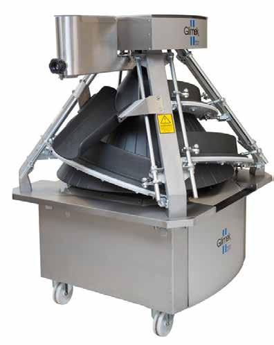 Infeed at 3h or 9h. Stainless steel frame. Oiling device, pneumatic, with 5 nozzles. Compressed air required 6 bar. Outfeed conveyor instead of standard outfeed chute.