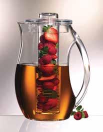 Buckets, Tubs, & Beverageware BIG ICE PITCHER Stylish crystal clear acrylic pitcher with lid and thick removable solid ice freezer core that screws into lid.
