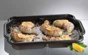 in tray Prepare and carry food with layered board over tray Clean slicing as juices drip into bottom tray Reversible cutting board nests atop easy carry utility tray
