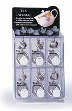 PRODYNE Kitchen & Table TEA BALL INFUSERS WITH PEWTER CHARMS