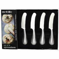 PRODYNE Kitchen & Table STAINLESS STEEL SPREADERS Set of 4 high