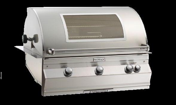 Aurora Built-In Grills Magic View Window Optional Magic View Window available on Aurora A790 and A660; a Grill Top Thermometer (#3573) is provided at