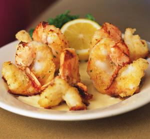 95 Shrimp, Crab Cakes, Clams, Filet & Calamari All Served with Cup of Soup or Tossed Salad, Linguine, Rice, and Choice of