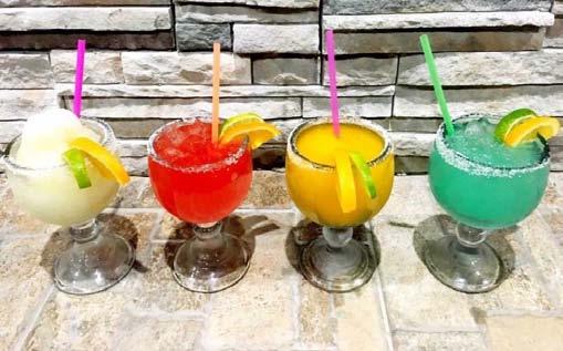 The Best Margaritas in Town! Served frozen or on the rocks, with your choice of a salt or sugar rim. LIME MARGARITAS Small $5.99 Regular $7.59 Pitcher $20.00 Non-Alcoholic $4.