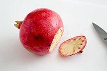 How to Cut and De-Seed a Pomegranate (source: www.simplyrecipes.com) 1 Pomegranate juice stains.