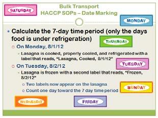 Slide 28 Now let s look at foods that are cooked, cooled and refrigerated and/or frozen for future use.