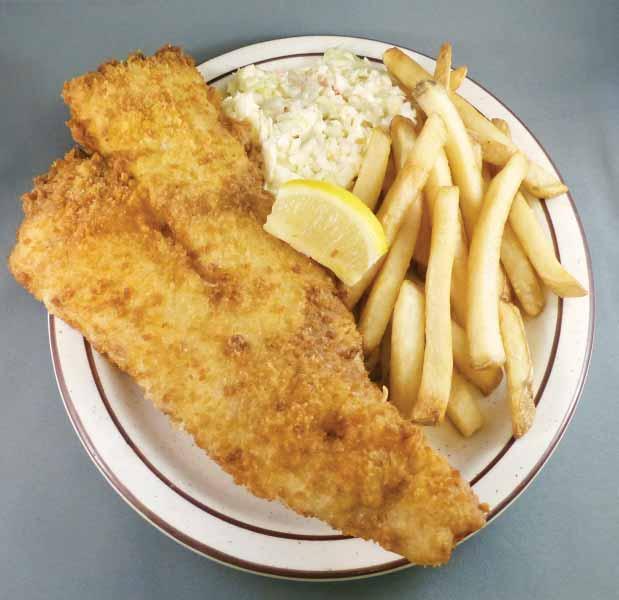 ..11.99 Chopped Sirloin with fried onions or fresh mushroom gravy...11.99 Veal Cutlet with fresh mushroom gravy...11.99 Homemade Meatloaf w/gravy...11.99 Friday Seafood Specials Breaded Fish or Shrimp Dinners All dinners are served with coleslaw, choice of potato and dinner roll.