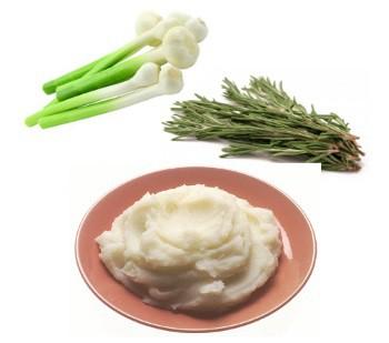 Mashed Potatoes with Rosemary and Leeks Ingredients 2 pounds potatoes, unpeeled 4 tablespoons nonfat sour cream 2 tablespoons nonfat milk 1 tablespoon chopped rosemary or 1 teaspoon dried rosemary 1