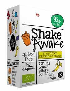 SHAKE AWAKE A quick start of the day. Sometimes you are in a hurry, or you just do not want to sit down for a full breakfast. Try our Shake Awake, made in an instant.
