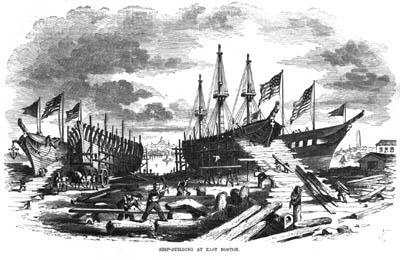 New England s Economic Activities Shipbuilding Settlers used the forests making ships.