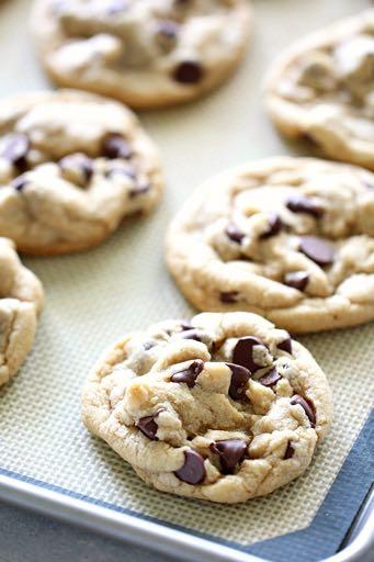THE BEST CHEWY CHOCOLATE CHIP COOKIES D E S S E R T Serves: 20-24 cookies Prep Time: 10 Minutes Cook Time: 15 Minutes 2 cups flour 1/2 teaspoon baking soda 1/2 teaspoon salt 3/4 cup unsalted butter