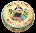 Dutch Girl - Aged Goat Cheese Dutch Girl is a popular Gouda style goat cheese with rich creamy butterscotch-like flavors.