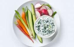 Quick and Easy Herb Mustard Mayonnaise Dipping Sauce Total Time: 5 minutes Yield: Makes About 1/2 Cup 3 tablespoons good quality Dijon style mustard 3 tablespoons mayonnaise 3 tablespoons sour cream
