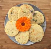 Calendula and Thyme Shortbread Cookies Recipe by www.growforagecookferment.
