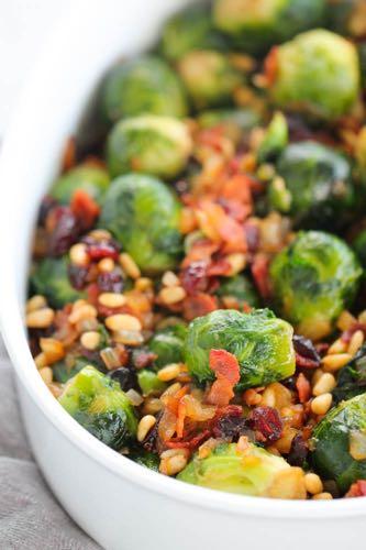 SMALLER FAMILY HEALTHY PLAN-HONEY GLAZED BRUSSELS SPROUTS S I D E D I S H Serves: 3-4 Prep Time: 15 Minutes Cook Time: 30 Minutes Calories: 243 Fat: 15 Carbohydrates: 15 Protein: 13.6 Fiber: 2.