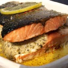 CASE: 6 x 185g > Atlantic Salmon Fillet > Wrapped in silicon paper > Generous 185g portion Micro New 0214 Lemon & Dill Salmon