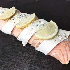 CASE: 3 x 400g > Boneless Atlantic Salmon tails > Roast or microwave from frozen in a ceramic dish and baste the butter > Each