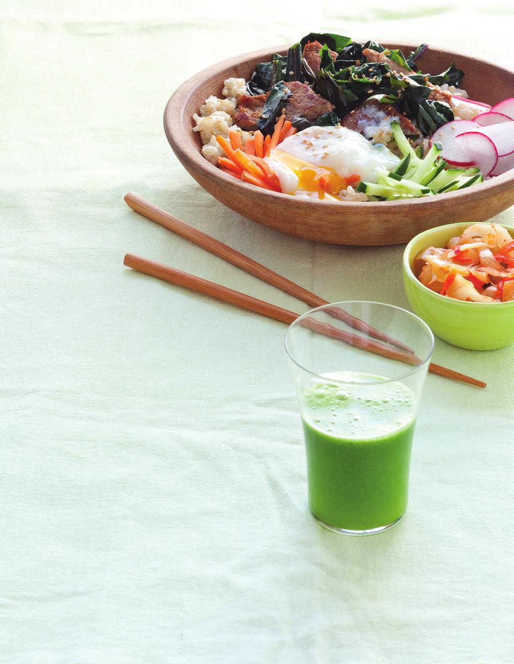 Spring Greens Korean Rice Bowl Greens are an essential part of any ricebowl dish.