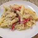 Creamy Italian Pasta Serves: 4 6 Prep time: 15 min. Cook time: 10 min. 1 (10 oz) box GF penne pasta 1 lb. Italian sausage 2 (14.