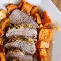 Italian Pork Roast with Sweet Potatoes Serves: 6 Prep time: 15 min. Cook time: 40 min.