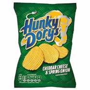 99 HUNKY DORYS SOUR CREAM AND ONION CRISPS 50 x 45g 574277 19.