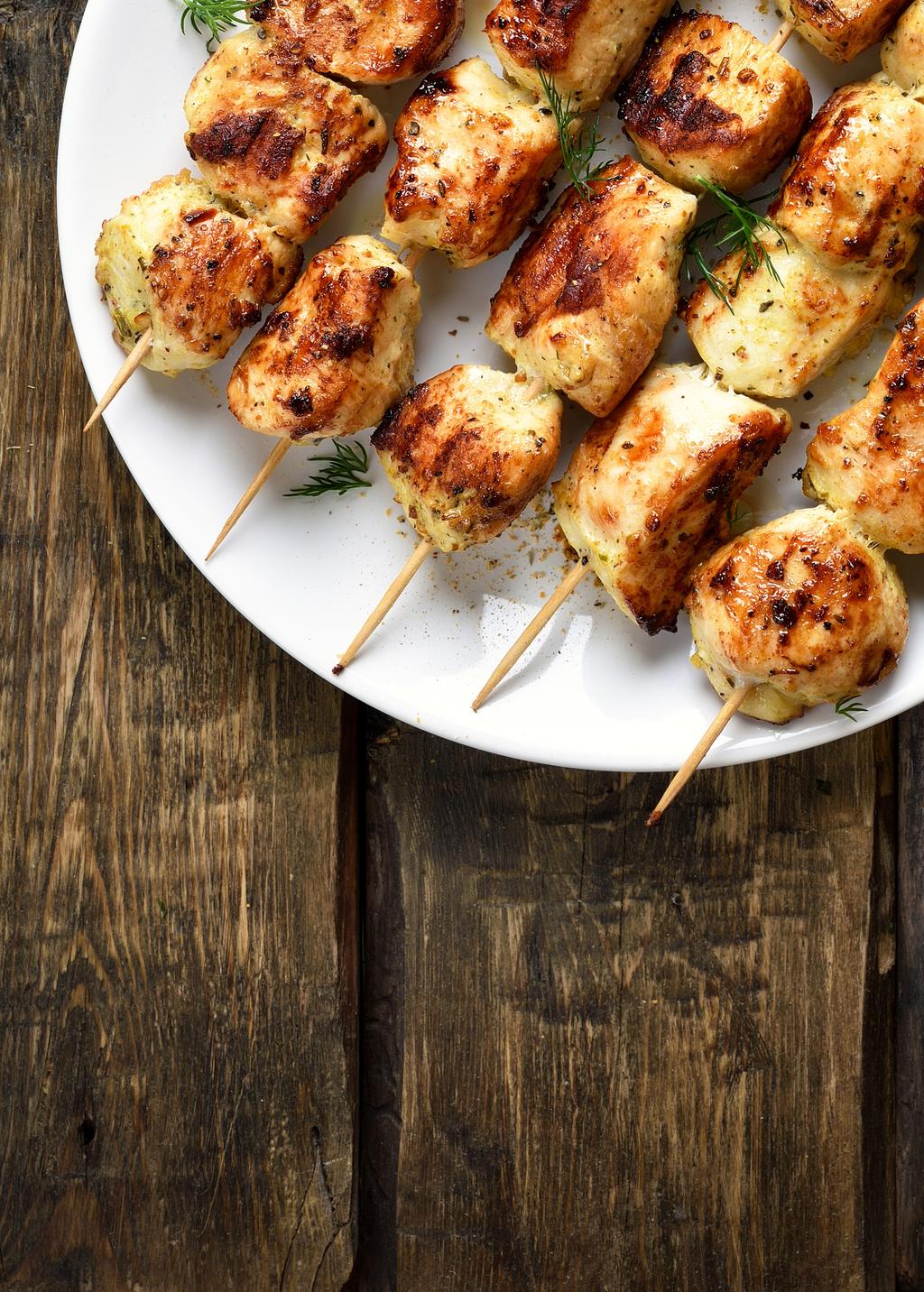 JERK CHICKEN KEBABS These delicious kebabs will bring a little Caribbean flavour to mealtimes. You ll need 8 wooden skewers to make them. At just 2.