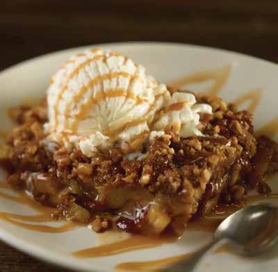 (1801 cal) (enough to share) HOMEMADE APPLE COBBLER Thick, juicy apples mixed with the finest spices and baked until golden brown. Our apple cobbler is so good you ll think your grandmother made it!