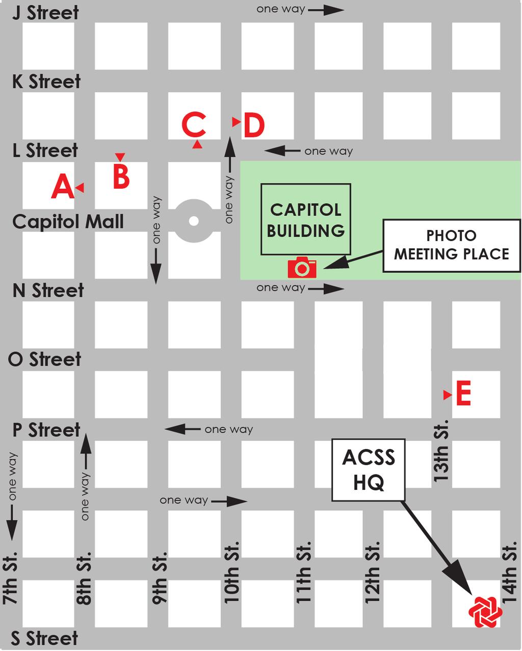 LOBBY DAY PARKING Parking lots in the Downtown area that are closest and with easiest access to the Capitol: A. SP Plus Parking 770 L St. $12/day early bird. $2 for every 1/3 hour. $20 max. B.
