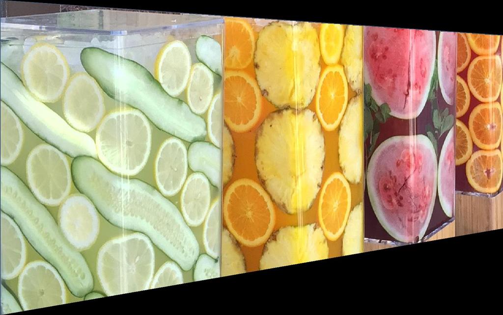 BEVERAGES COFFEE/DECAF 60.00 per gallon HOT TEA 42.00 per gallon ALL NATURAL FRUIT WATERS 40.00 gallon ~Choice of two flavors - Seasonal Blend, Cucumber Lemon, or Minted Watermelon ICED TEA 42.