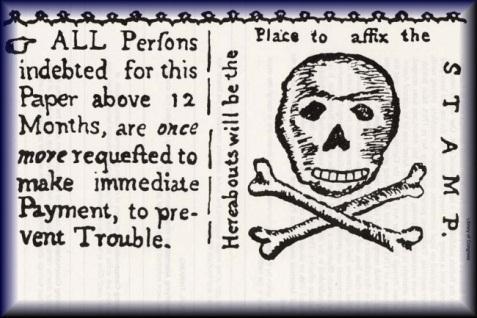 Stamp Act (1765) The Stamp Act, passed in 1765 by the British government, was a tax on legal documents, newspapers, almanacs, playing cards, and even dice.