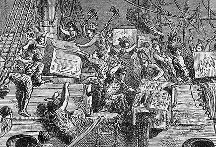 Tea Act/Boston Tea Party (1773) Wood Engraving of the Boston Tea Party The Tea Act, passed in 1773, allowed the British East India Company to sell tea directly to the public without going through