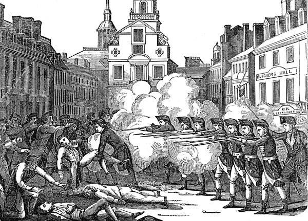 Samuel Adams put up posters describing the Boston Massacre