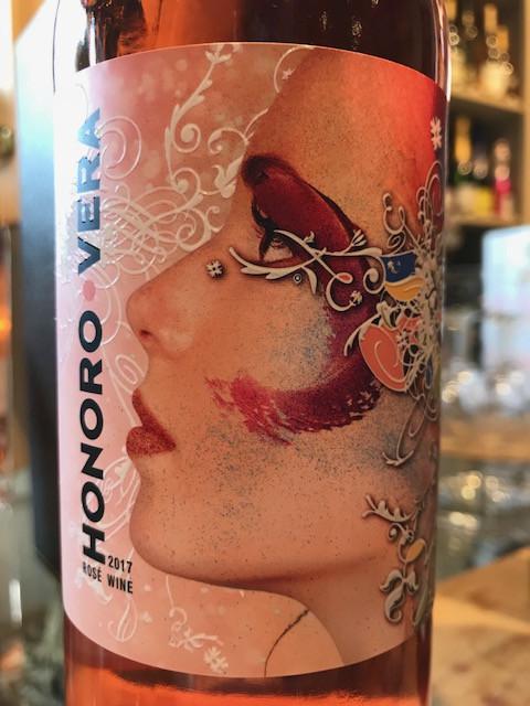 Honoro Vera Rosé of Pinot Noir - This beautiful salmon colored rose shows hints of watermelon rind on the nose.