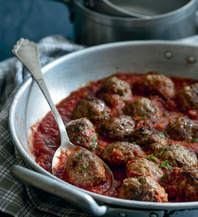 Mediterranean Lamb or Veal Meatballs Serves 6 to 8 MEATBALLS 1 cup soft fresh bread crumbs from crustless sandwich bread 3 tablespoons orange juice 20 to 25 ounces (560 to 700 grams) ground lamb,