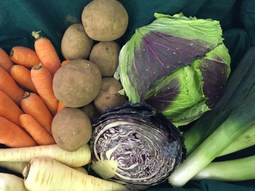Go Local Christmas Offers Christmas Dinner Veg Boxes Containing potatoes,